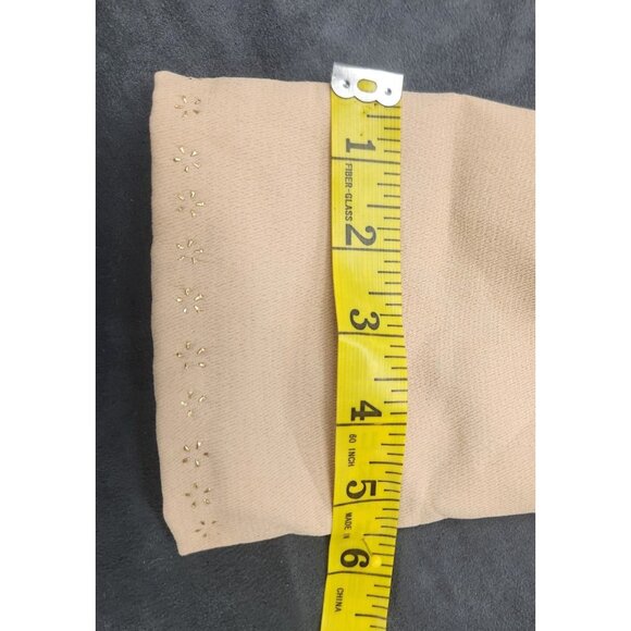 High Drama Womens Blazer Size 8 Beige Leopard Vintage 80s Embroidered Tiger Desi - Picture 13 of 16